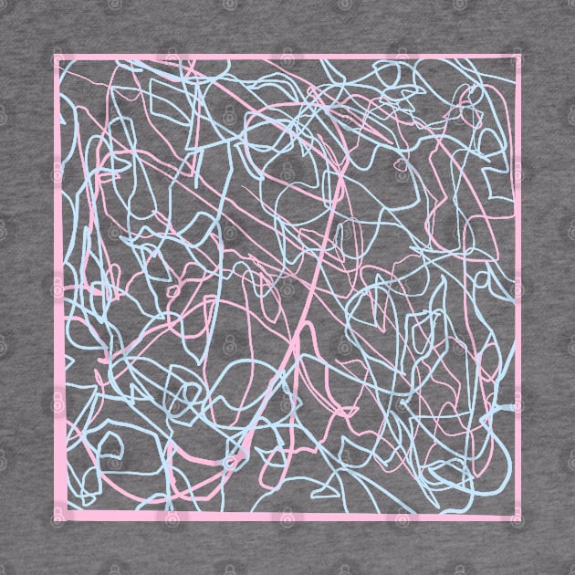 Trans flag abstract squiggles by ra.blob